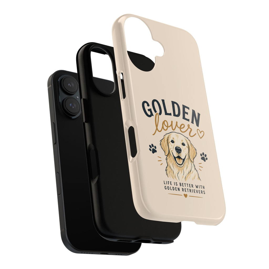 Golden Lover Phone Case — "Life Is Better with Golden Retrievers" Protective Tough Case