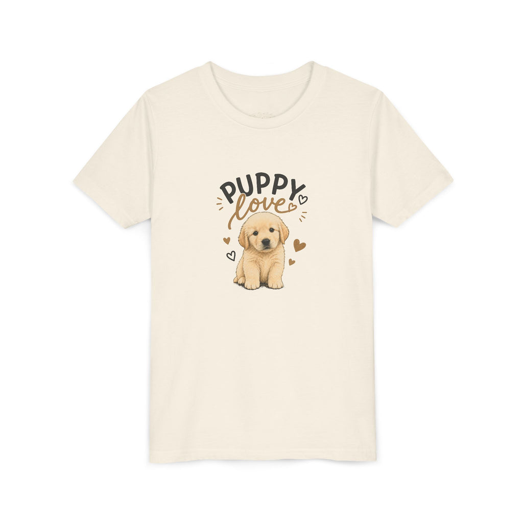 Youth Tee - "Puppy Lover" Cute Golden Retriever Design
