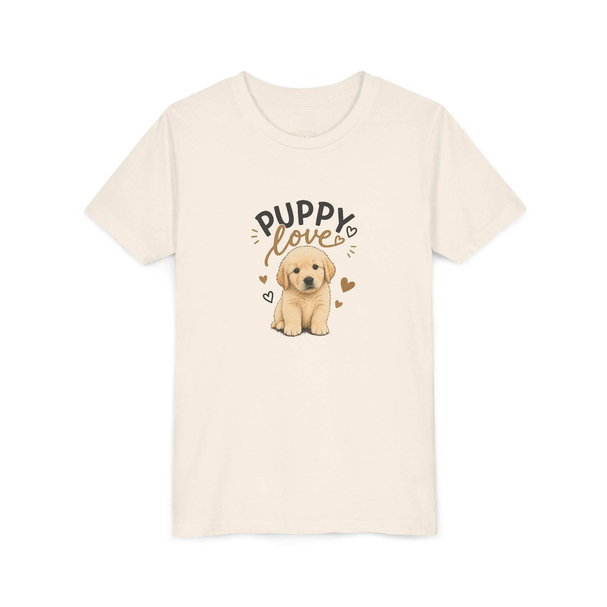 Youth Tee - "Puppy Lover" Cute Golden Retriever Design