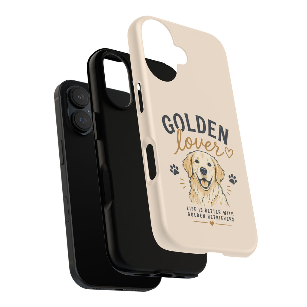 Golden Lover Phone Case — "Life Is Better with Golden Retrievers" Protective Tough Case