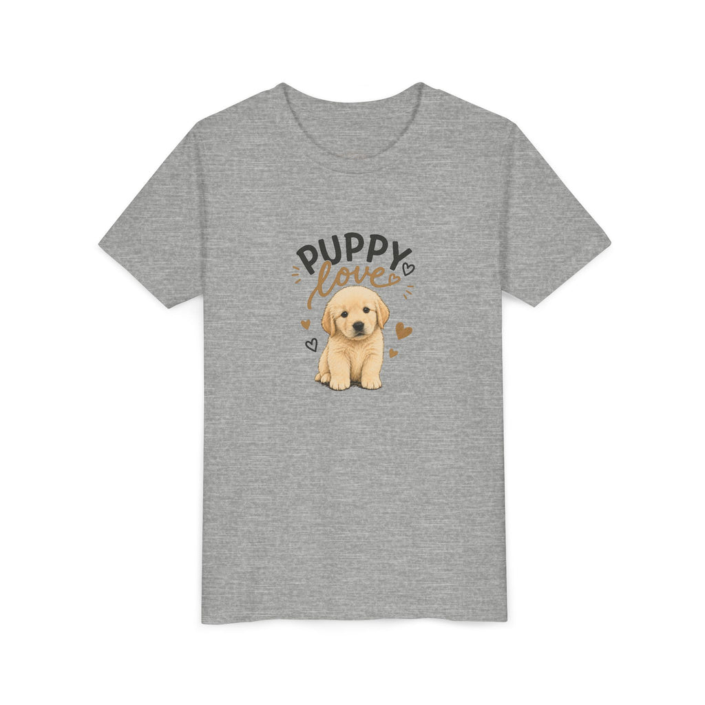 Youth Tee - "Puppy Lover" Cute Golden Retriever Design
