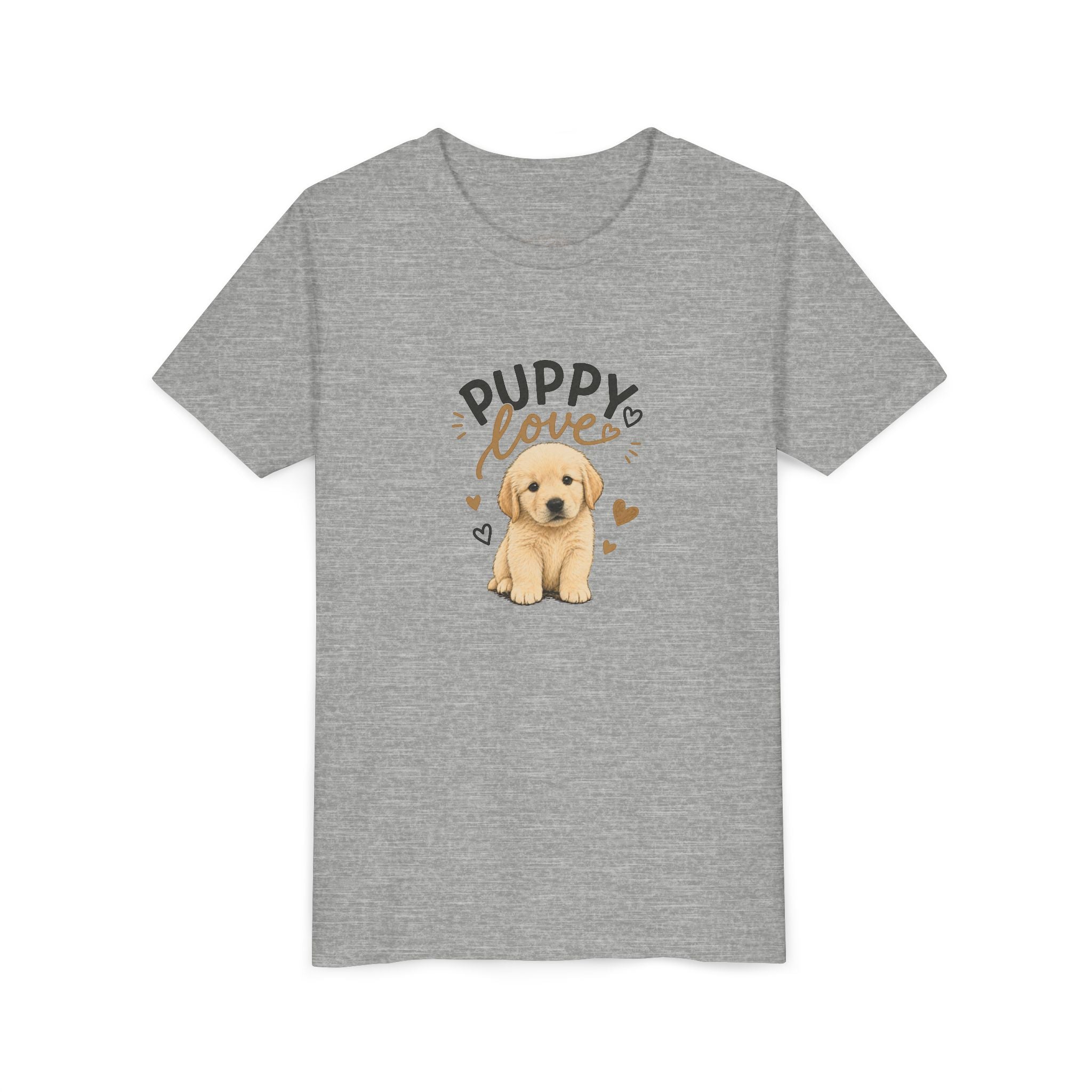 Youth Tee - "Puppy Lover" Cute Golden Retriever Design
