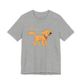 Happy Golden Retriever Dog T‑Shirt — "Brody the Reading Dog" Cute Cartoon Tee