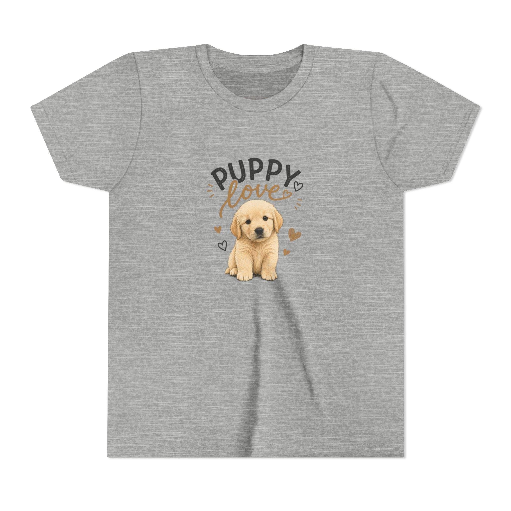 Youth Tee - "Puppy Lover" Cute Golden Retriever Design