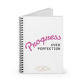 Spiral Notebook — "Progress Over Perfection" Ruled Journal