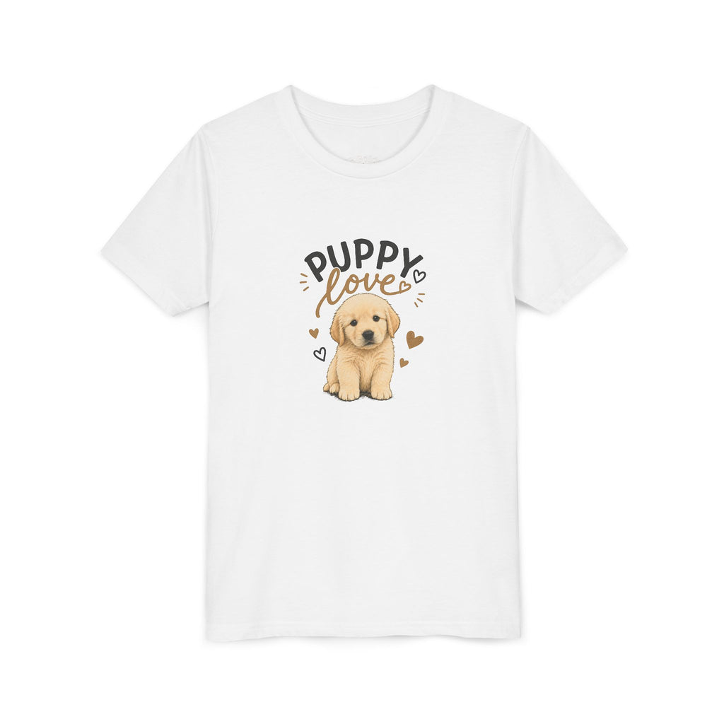 Youth Tee - "Puppy Lover" Cute Golden Retriever Design