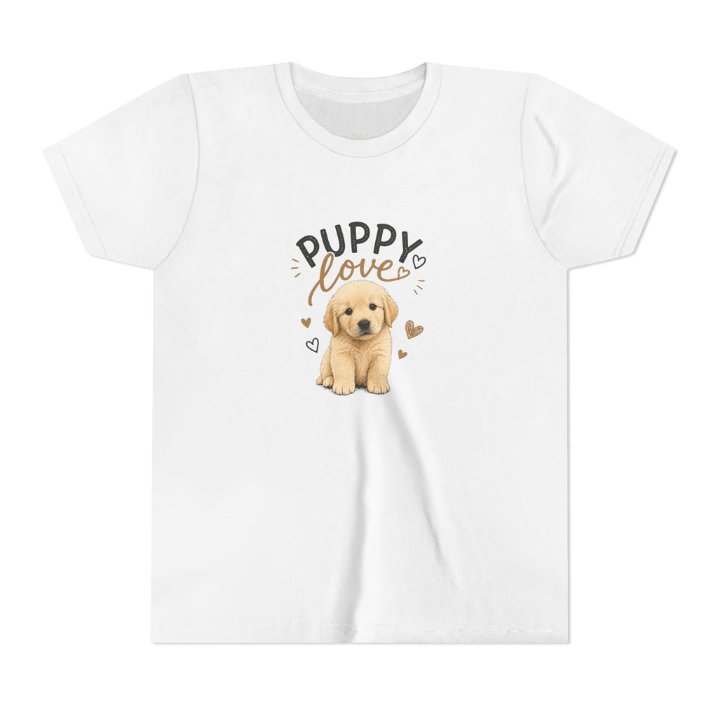 Youth Tee - "Puppy Lover" Cute Golden Retriever Design