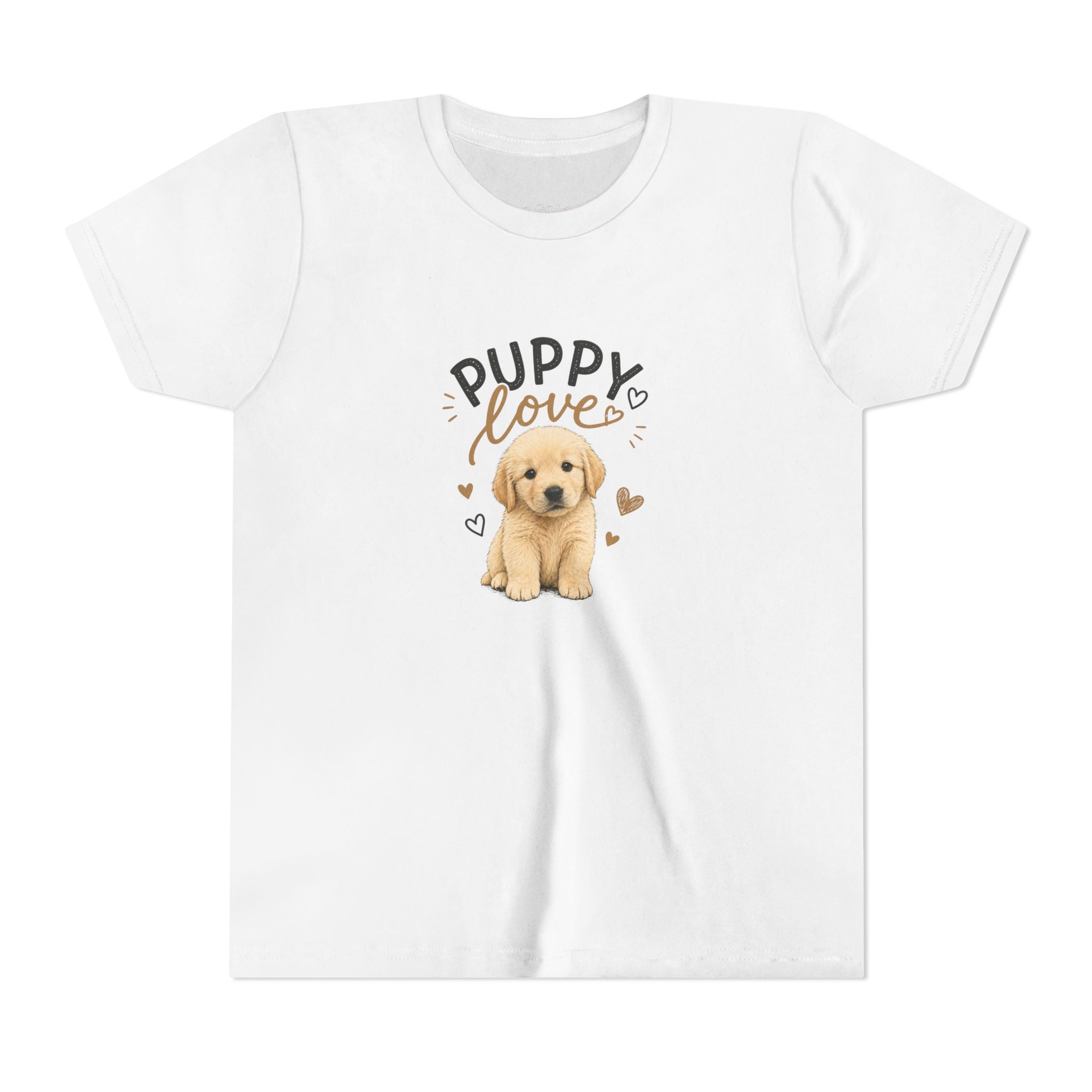Youth Tee - "Puppy Lover" Cute Golden Retriever Design