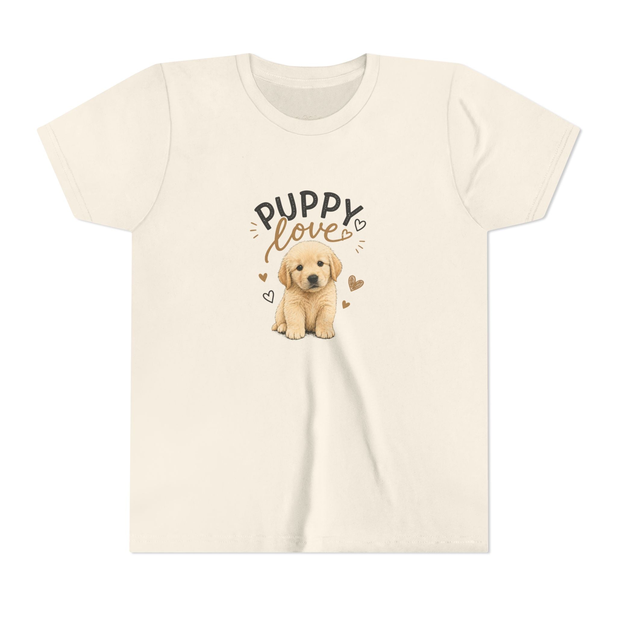 Youth Tee - "Puppy Lover" Cute Golden Retriever Design