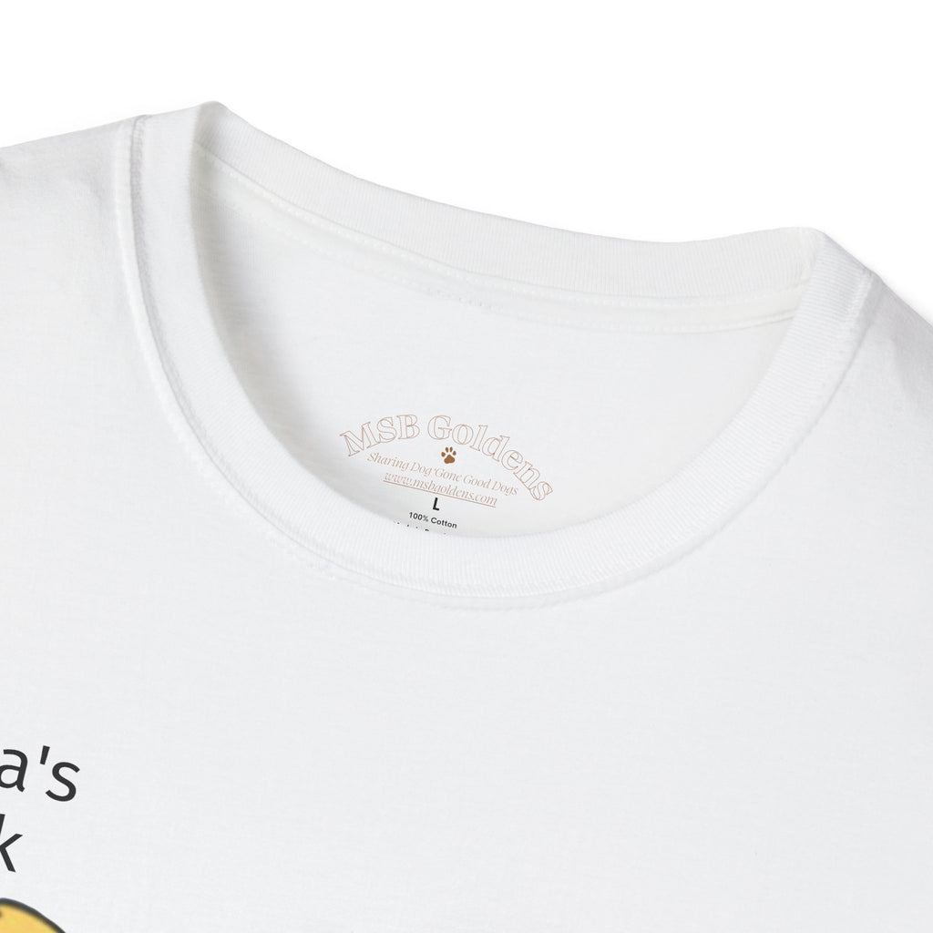 Cute Dog Cartoon T-Shirt — "Tehya's Walk" Cute Yellow Puppy Tee