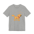 Happy Golden Retriever Dog T‑Shirt — "Brody the Reading Dog" Cute Cartoon Tee
